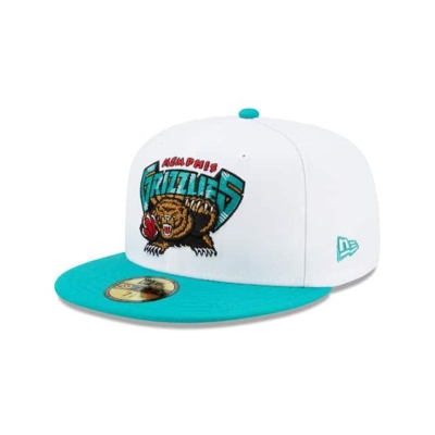 Memphis Grizzlies Gorra | New Era NBA Hardwood Classic Nights 59fifty Fitted Cap Mexico - Blancos